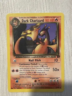 Pokemon TCG Dark Charizard 21/82 Team Rocket Non-Holo Rare Card Near Mint - Image 1