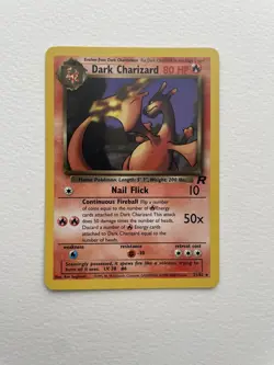 🔥 Dark Charizard 21/82 🔥 Non Holo Rare Team Rocket Set Pokemon Card WOTC TCG - Image 1