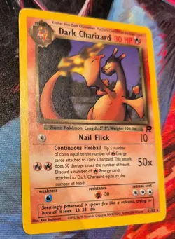 Pokemon Dark Charizard TCG Team Rocket WOTC Vintage, Non-Holo Rare Card 21/82 - Image 2