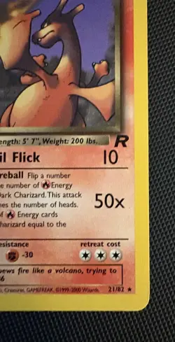 Dark Charizard 21/82 Non-Holo Rare Team Rocket Pokemon Card - Image 3
