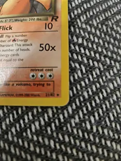 1st Edition Dark Charizard 21/82 Team Rocket Non Holo Rare Pokemon Card - Image 3