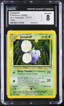CGC 8 Jumpluff 2000 Neo Genesis 7/111 Holo Pokemon Card - Image 1