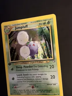 Pokemon Card: Neo Genesis 1st Edition Rare Holo: Jumpluff 7/111 - Image 4