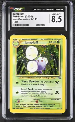 CGC 8.5 Jumpluff 2000 Neo Genesis 7/111 Holo SWIRL Pokemon Card - Image 1
