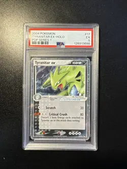2004 POKEMON POP SERIES 1 #17 TYRANITAR EX-HOLO PSA 4 - Image 1