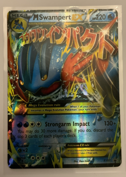 Pokemon TCG XY Black Star Promo M Swampert EX XY87 Holo Filler/Replica I think - Image 1