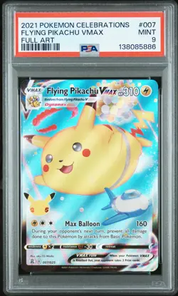 Flying Pikachu Vmax 007 2021 Pokemon Celebrations PSA 9 - Image 1
