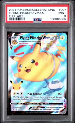 Flying Pikachu Vmax 007 2021 Pokemon Celebrations PSA 9 - Image 1