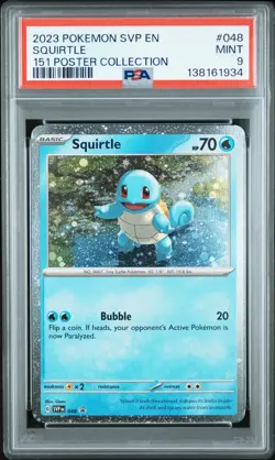 2023 POKEMON SVP 151 POSTER COLLECTION #048 SQUIRTLE PSA 9 - Image 1