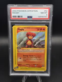 Pokemon Magby #52 Expedition - Vintage 2002 - PSA 8 - Image 1