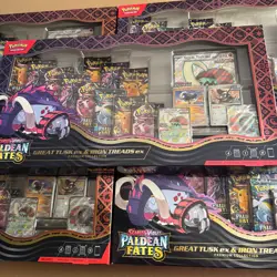 Lot of 5 Pokemon TCG Paldean Fates Great Tusk Iron Threads Ex Premium Collection - Image 1