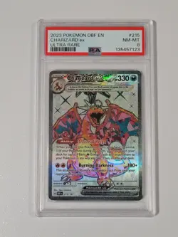 PSA 8 NM-Mint+ Charizard ex 215/197 Pokemon TCG Obsidian Flames Ultra Rare - Image 1