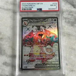 PSA 8 NM-MT 2023 POKEMON OBF EN-OBSIDIAN FLAMES ULTRA RARE #215 CHARIZARD EX - Image 1