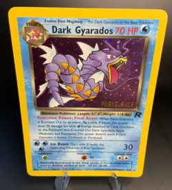 Dark Gyarados Prerelease Holo Rare W/ Mouth Swirl 8/82 LP Vintage Pokemon Card - Image 1