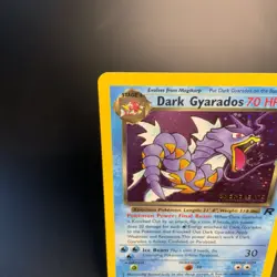 Dark Gyarados Prerelease Holo Rare W/ Mouth Swirl 8/82 LP Vintage Pokemon Card - Image 2