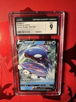 KYOGRE V 037/159 CROWN ZENITH 2023 FULL ART HOLO POKEMON TCG CARD CGC 9 MINT - Image 2
