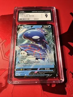 KYOGRE V 037/159 CROWN ZENITH 2023 FULL ART HOLO POKEMON TCG CARD CGC 9 MINT - Image 3