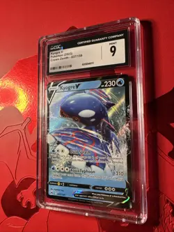 KYOGRE V 037/159 CROWN ZENITH 2023 FULL ART HOLO POKEMON TCG CARD CGC 9 MINT - Image 4