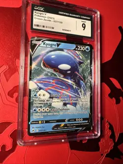 KYOGRE V 037/159 CROWN ZENITH 2023 FULL ART HOLO POKEMON TCG CARD CGC 9 MINT - Image 5