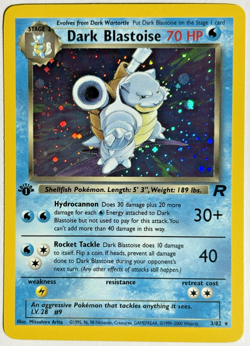 Pokemon TCG Dark Blastoise 1st Editio Rare Holo Card #3/82 Team Rocket NM - Image 1