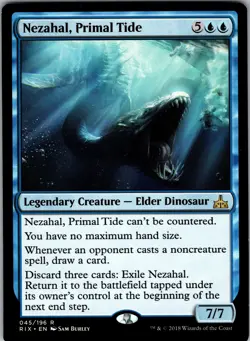 Nezahal, Primal Tide Rivals of Ixalan Rare LP Magic: The Gathering 45 Normal - Image 1