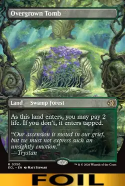Overgrown Tomb ** FOIL BORDERLESS ** #350 - Lorwyn Ecliped - NM MTG - Image 1