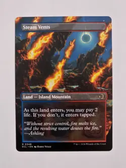 Steam Vents - R0348 Reg (Borderless) - Lorwyn Eclipsed - Magic the Gathering NM - Image 2