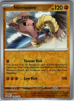 Hitmonlee 106/165 Reverse Holo SV: Scarlet & Violet 151 - Pokemon Card - NM - Image 1