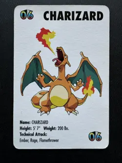 Charizard #6 KFC Pokemon mini card promo 1998 - Image 1