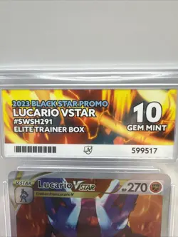 Pokemon Crown Zenith Lucario VSTAR Black Star Promo SWSH291 Ace 10 - Image 2