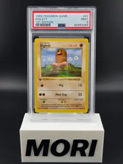 PSA 9 MINT - Diglett #47 [1st Edition Shadowless] Pokemon TCG Base Set 1999 - Image 1