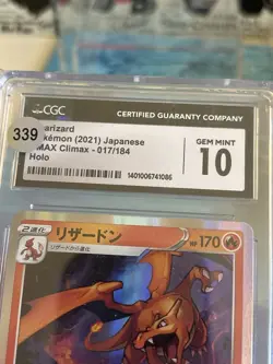 Gem Mint 10 Graded 2021 Pokemon Charizard 017/184 S8b VMAX Climax Japanese slab - Image 3