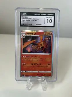 2021 Charizard Pokemon Card Japanese VMAX Climax 017/184 CGC 10 Gem Mint - Image 1