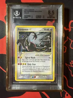 Pokemon Rayquaza Gold Star EX Deoxys Ultra Rare Holo Card #107 BGS 8.5 - Image 1