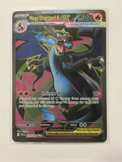 Mega Charizard X Ex 109/94 Ultra Rare Full Art Phantasmal Flames Pokemon Tcg NM - Image 1