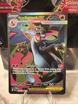 Mega Charizard X Ex 109/94 Ultra Rare Full Art Phantasmal Flames Pokemon Tcg NM - Image 1