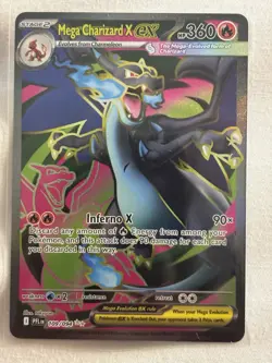 Mega Charizard X Ex 109/94 Ultra Rare Full Art Phantasmal Flames Pokemon Tcg NM - Image 1