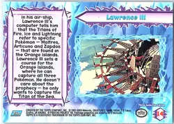 2000 Topps Pokemon The Movie 2000 #14 Lawrence Foil Parallel - Image 2