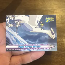 Lugia Flight Across The Ice #54 Pokemon The Movie 2000 Topps Blue label Vintage - Image 1