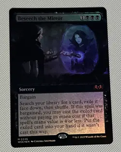 Beseech the Mirror Foil Extended NM Art Wilds of Eldraine Unplayed - Image 1