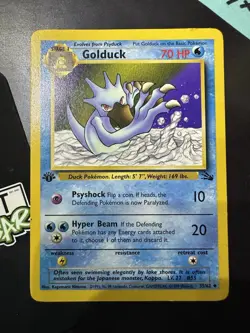 1st Edition Golduck 35/62, Fossil Set, Pokemon TCG, WOTC, 1999, Uncommon, LP/DMG - Image 1