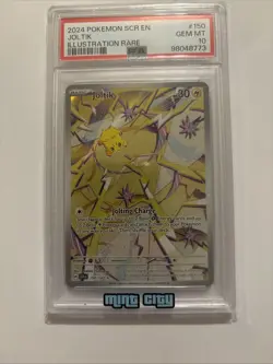 2024 POKEMON SCR EN-STELLAR CROWN ILLUSTRATION RARE #150 JOLTIK PSA 10 - Image 2