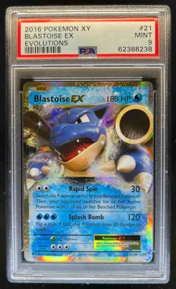 2016 Pokemon XY Evolutions Blastoise Holo #21/108 PSA 9 - Image 1