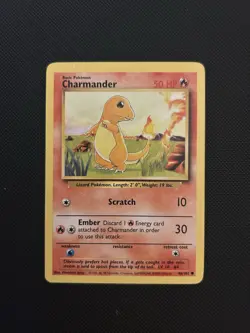 Charmander 46/102 | Base Set | Non Holo Pokemon Card LP - Image 1