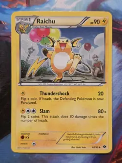 Raichu 40/99 Next Destinies Blister Pack Cosmo Holo Pokemon Card - Image 1