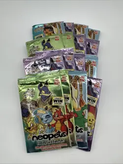 Neopets Trading Card Lot Of 16 Booster Packs 2008 Fun Pak Brand New & Sealed! - Image 1