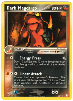 Dark Magcargo 38/109 EX Team Rocket Returns Regular Uncommon Pokemon Card - Image 1