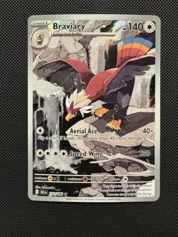 Pokemon TCG Braviary 155/086 Scarlet & Violet Black Bolt Illustration Rare NM - Image 1