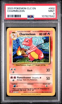 PSA 9 2023 Pokemon Classic CLC Charmeleon 002 - Image 1