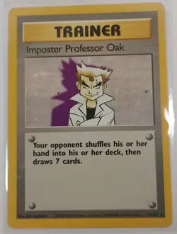 Pokemon TCG Imposter Professor Oak Base Set 73/102 Regular Unlimited Rare NM - Image 1